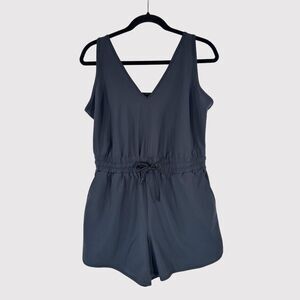 Abercrombie Fitch Womens Romper Black Traveler V Neck Playsuit Medium Petite
